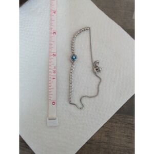 925 Sterling Silver Evil Eye Cubic Zirconia Bracelet